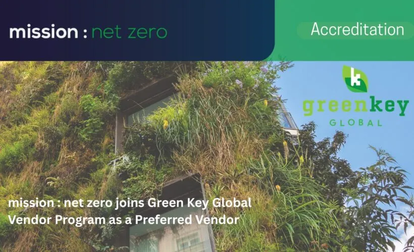 mission : net zero joins Green Key Global Vendor Program as a Preferred Vendor